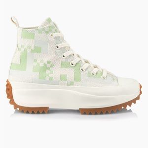 Converse Run Star Hike High Top Platform Shoes in Egret Match Size 8 W and 6.5 M